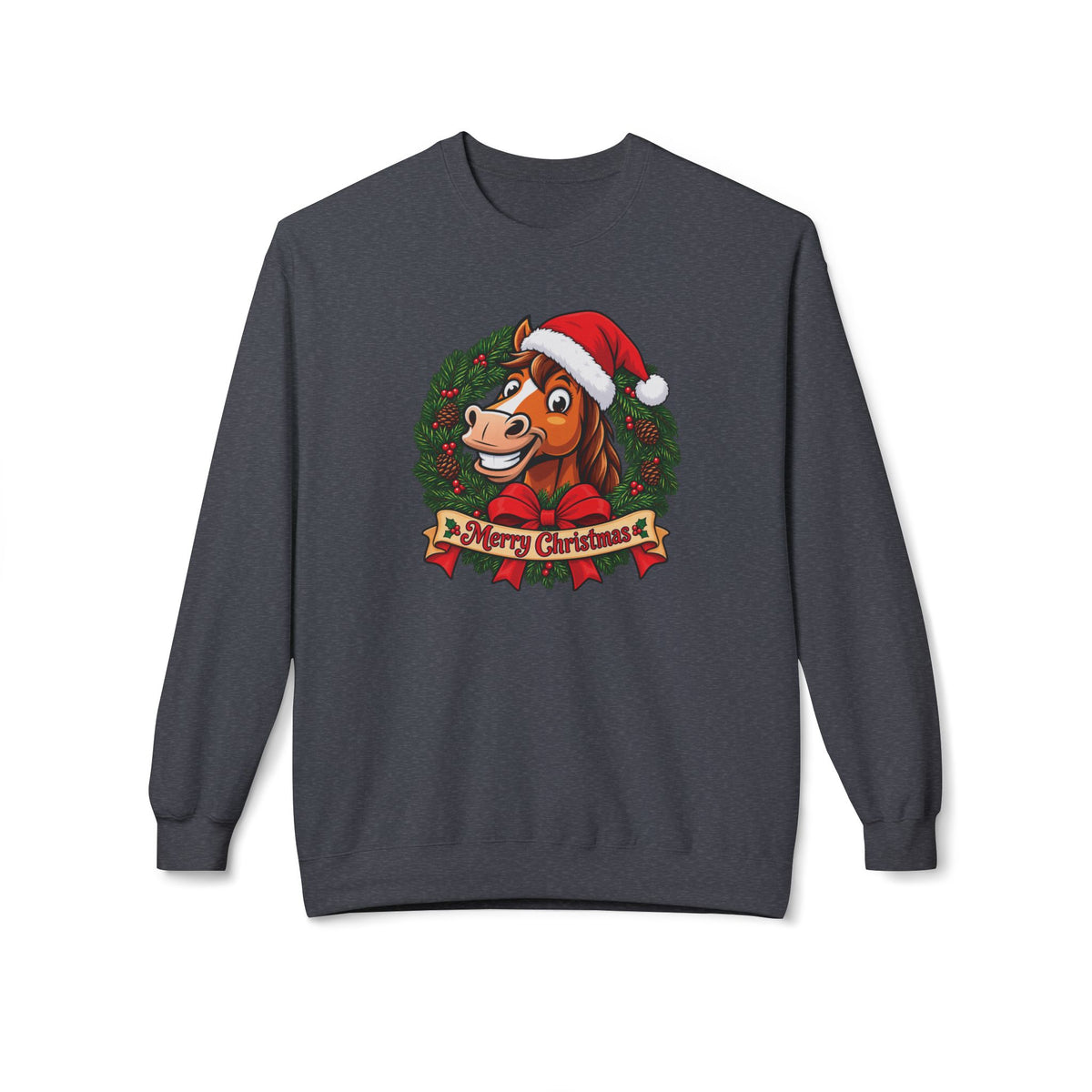 Merry Christmas Christmas Horse Crewneck Sweatshirt