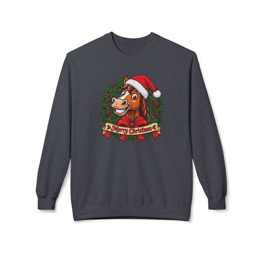 Merry Christmas Christmas Horse Crewneck Sweatshirt
