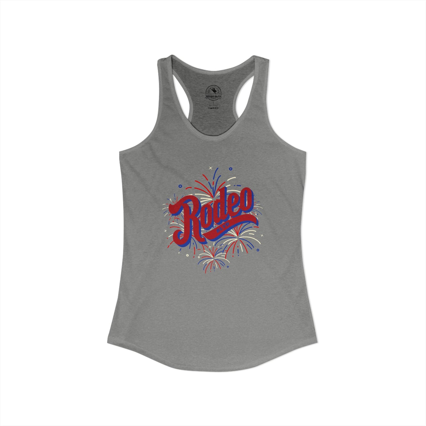 Red. White. Rodeo. - Racerback Tank