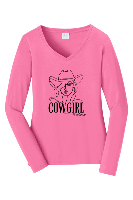 Cowgirl Spirit Long Sleeve V-Neck