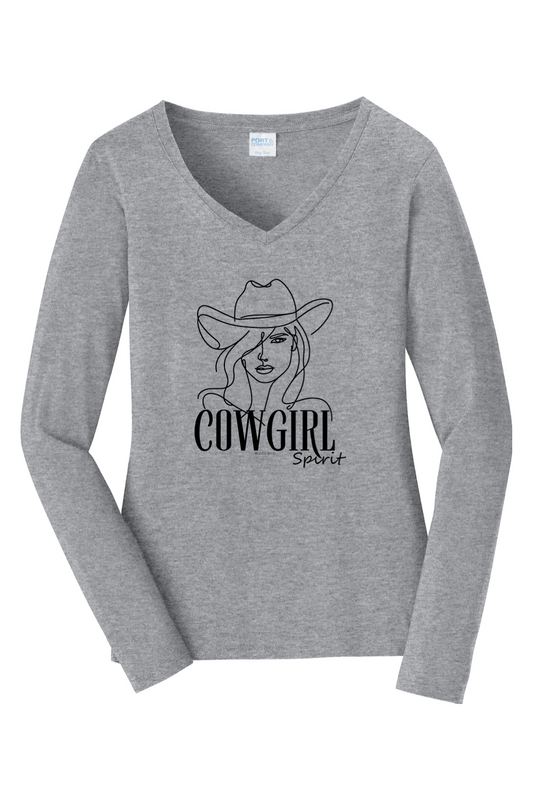 Cowgirl Spirit Long Sleeve V-Neck