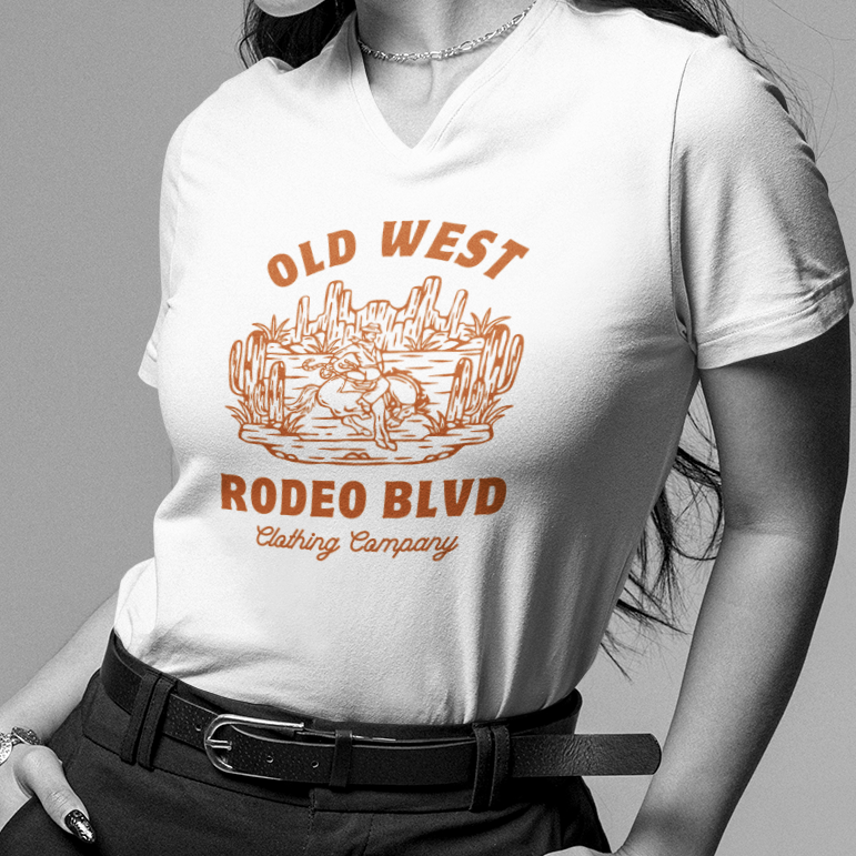 Old West Rodeo Blvd V-Neck